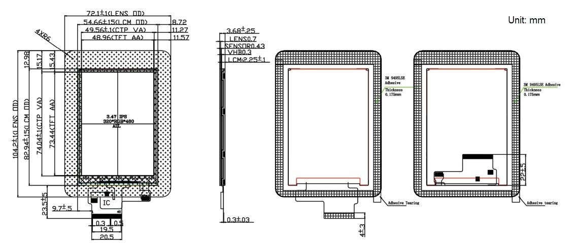 Mechanical Drawing - 4D LCD 3.5